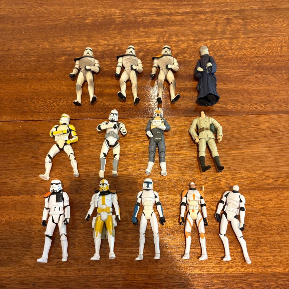 Hasbro Kenner Star Wars Action Figure Lot of 13 Clone Stormtroopers Palpatine